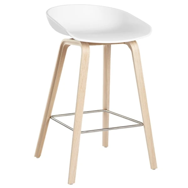 HAY About A Stool AAS32, Soaped Oak - White 1 HAY About A Stool AAS32, Soaped Oak - White