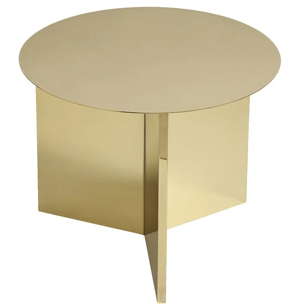 HAY Slit Table, 45 Cm, Brass 1 HAY Slit Table, 45 Cm, Brass