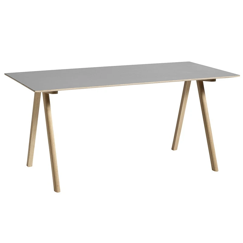 HAY CPH10 Table, 160 X 80 Cm, Lacquered Oak - Grey Lino 1 HAY CPH10 Table, 160 X 80 Cm, Lacquered Oak - Grey Lino