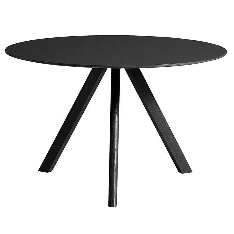 HAY CPH20 Round Table, 120 Cm, Black Oak - Black Lino 1 HAY CPH20 Round Table, 120 Cm, Black Oak - Black Lino