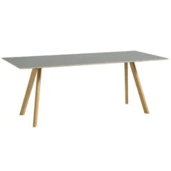 HAY CPH30 Table, 200 X 90 Cm, Lacquered Oak - Grey Lino