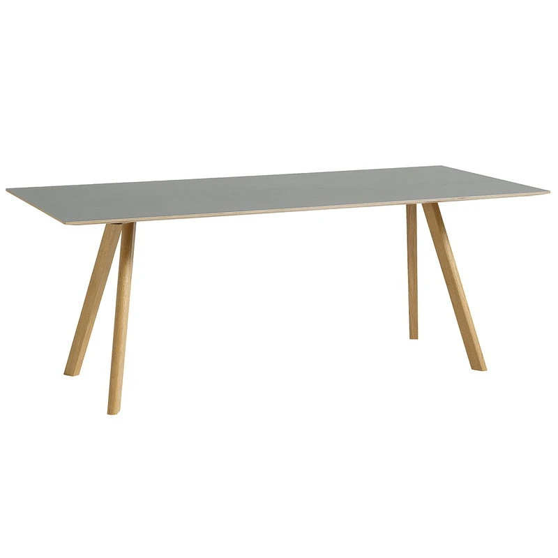 HAY CPH30 Table, 200 X 90 Cm, Lacquered Oak - Grey Lino 1 HAY CPH30 Table, 200 X 90 Cm, Lacquered Oak - Grey Lino