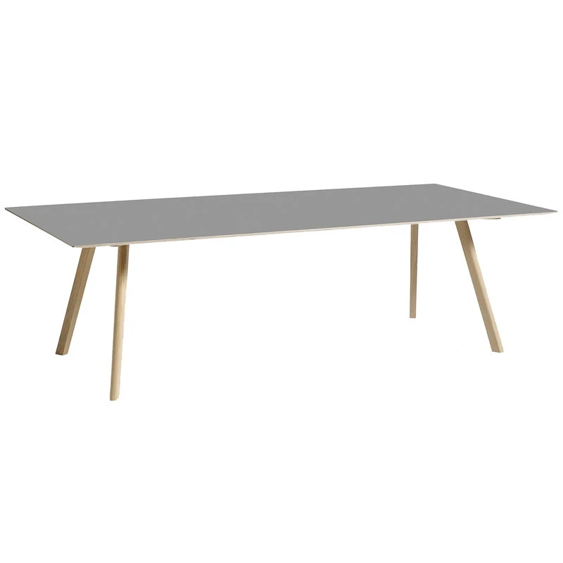 HAY CPH30 Table, 250 X 120 Cm, Lacquered Oak - Grey Lino 1 HAY CPH30 Table, 250 X 120 Cm, Lacquered Oak - Grey Lino