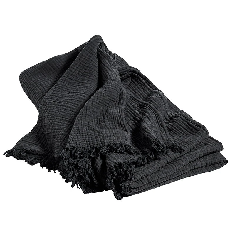 HAY Crinkle Bed Cover, 270 X 270 Cm, Anthracite 1 HAY Crinkle Bed Cover, 270 X 270 Cm, Anthracite