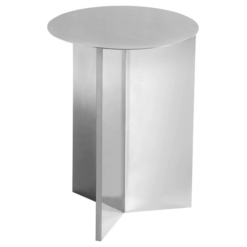 HAY Slit Table, 35 Cm, High, Polished Steel 1 HAY Slit Table, 35 Cm, High, Polished Steel