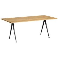 HAY Pyramid Table 02, Black - Lacquered Oak