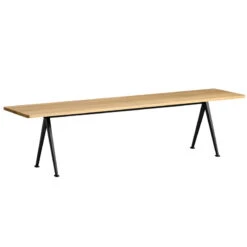 HAY Pyramid Bench 12, Black - Lacquered Oak