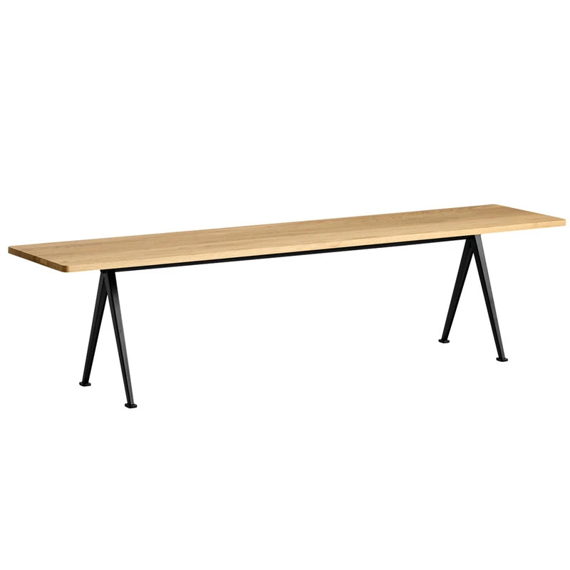 HAY Pyramid Bench 12, Black - Lacquered Oak 1 HAY Pyramid Bench 12, Black - Lacquered Oak