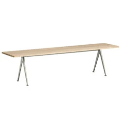 HAY Pyramid Bench 12, Beige - Matt Lacquered Oak
