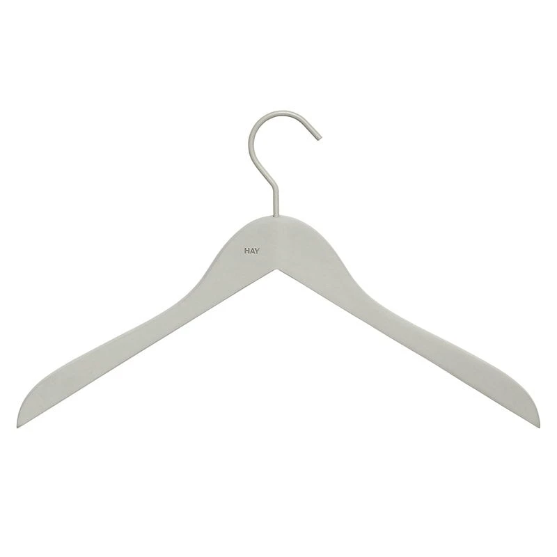 HAY Soft Coat Hanger Slim, Grey, 4 Pcs 1 HAY Soft Coat Hanger Slim, Grey, 4 Pcs