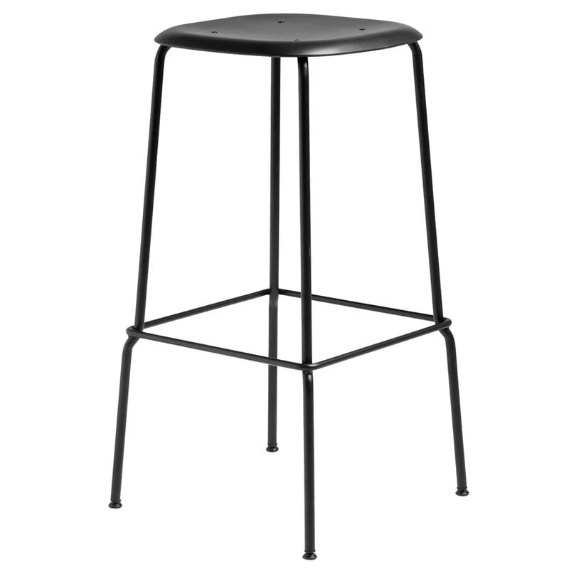 HAY Soft Edge 85 Bar Stool, Black 1 HAY Soft Edge 85 Bar Stool, Black