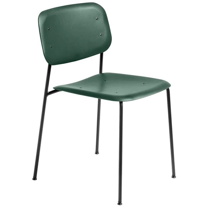 HAY Soft Edge 45 Chair, Black - Hunter Green 1 HAY Soft Edge 45 Chair, Black - Hunter Green