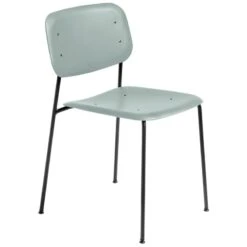 HAY Soft Edge 45 Chair, Black - Dusty Green