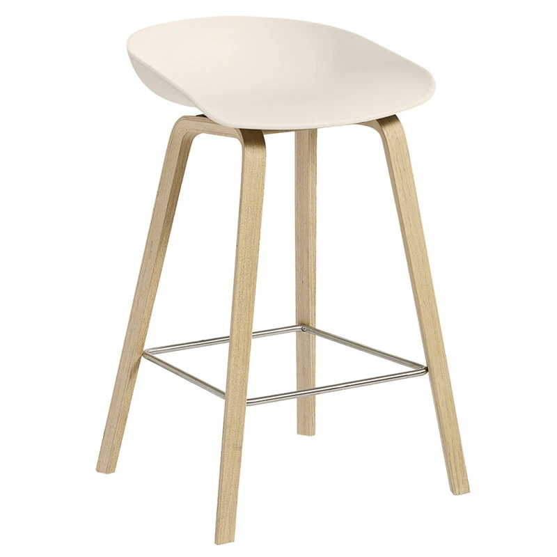 HAY About A Stool AAS32, 65 Cm, Soaped Oak - Cream White 1 HAY About A Stool AAS32, 65 Cm, Soaped Oak - Cream White