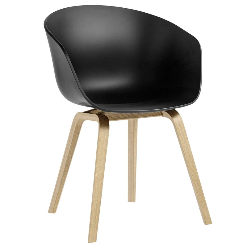 HAY About A Chair AAC22, Soaped Oak - Soft Black 1 HAY About A Chair AAC22, Soaped Oak - Soft Black