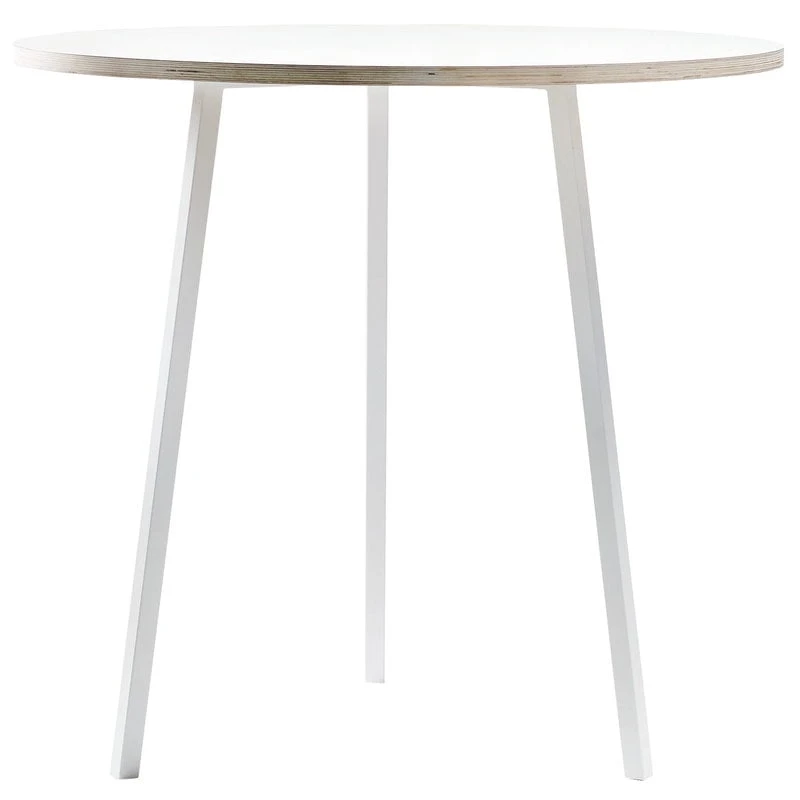HAY Loop Stand Round Table 90 Cm, High, White 1 HAY Loop Stand Round Table 90 Cm, High, White