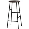 HAY Cornet Bar Stool, High, Black - Smoked Oak