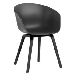 HAY About A Chair AAC22, Black Lacquered Oak - Soft Black