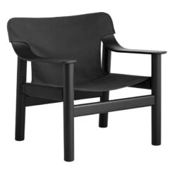 HAY Bernard Lounge Chair, Black Oak - Black Canvas