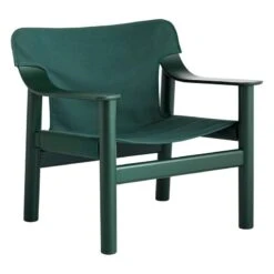 Hay 15 HAY Bernard Lounge Chair, Green Beech - Green Canvas