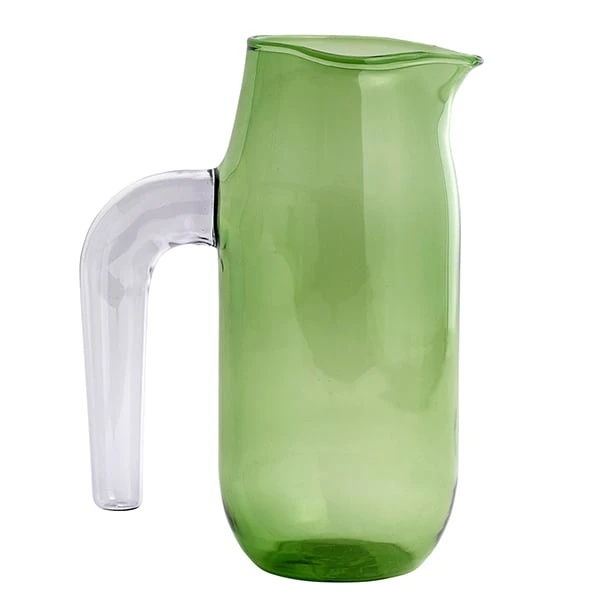 HAY Jug With Lilac Handle, L, Green 1 HAY Jug With Lilac Handle, L, Green