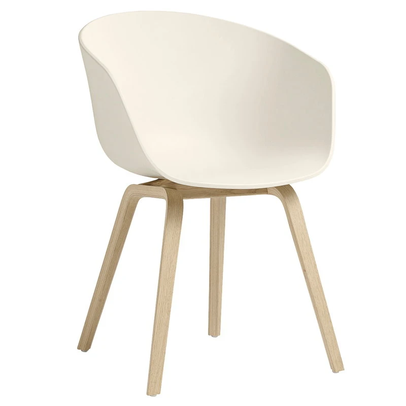HAY About A Chair AAC22, Lacquered Oak - Cream White 1 HAY About A Chair AAC22, Lacquered Oak - Cream White