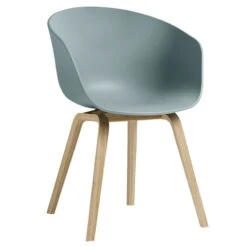 HAY About A Chair AAC22, Lacquered Oak - Dusty Blue