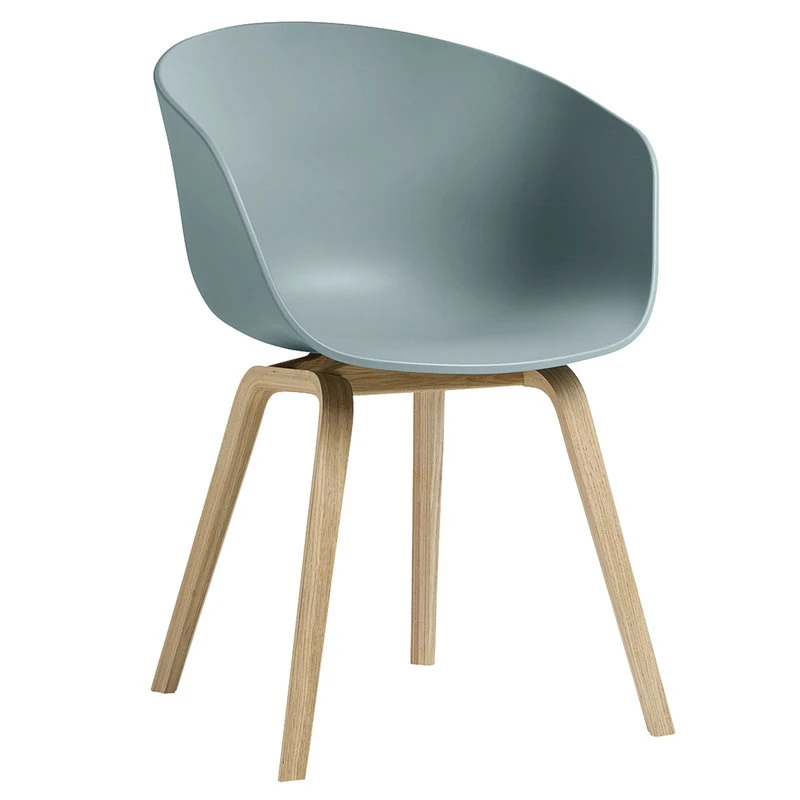 HAY About A Chair AAC22, Lacquered Oak - Dusty Blue 1 HAY About A Chair AAC22, Lacquered Oak - Dusty Blue