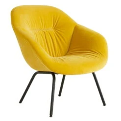 Hay 11 HAY About A Lounge Chair AAL87 Soft, Black - Lola Yellow