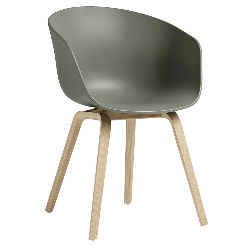 HAY About A Chair AAC22, Lacquered Oak - Dusty Green 1 HAY About A Chair AAC22, Lacquered Oak - Dusty Green