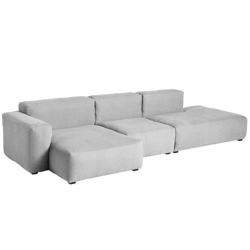 HAY Mags Soft Sofa, Comb.4 Low Arm Left, Linara 443 - Light Grey 1 HAY Mags Soft Sofa, Comb.4 Low Arm Left, Linara 443 - Light Grey