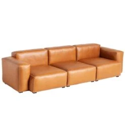 HAY Mags Soft 3-seater Sofa, Comb.1 Low Arm, Sense 250 Leather