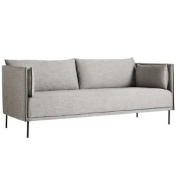 HAY Silhouette Sofa 2-seater, Ruskin 33/Sense Black - Black Steel