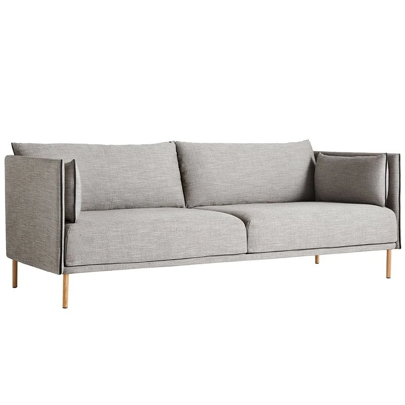 HAY Silhouette Sofa 3-seater, Ruskin 33/Sense Black - Oiled Oak 1 HAY Silhouette Sofa 3-seater, Ruskin 33/Sense Black - Oiled Oak