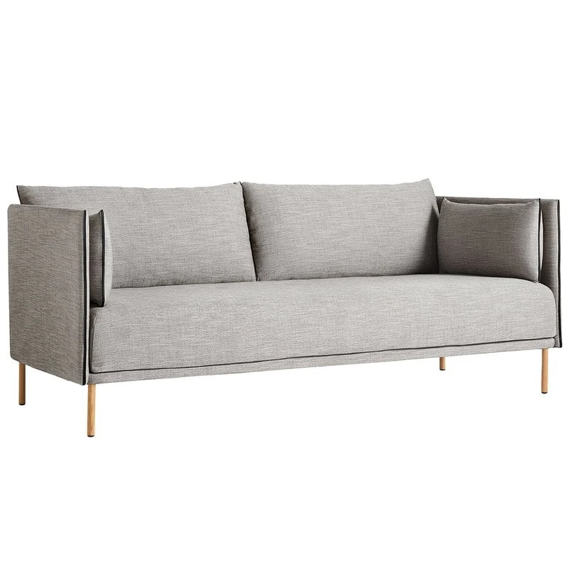 HAY Silhouette Sofa 2-seater, Ruskin 33/Sense Black - Oiled Oak 1 HAY Silhouette Sofa 2-seater, Ruskin 33/Sense Black - Oiled Oak