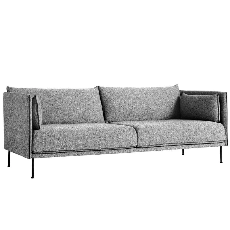 HAY Silhouette Sofa 3-seater, Olavi 03/Sense Black - Black Steel 1 HAY Silhouette Sofa 3-seater, Olavi 03/Sense Black - Black Steel
