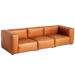 HAY Mags Soft 3-seater Sofa, Comb.1 High Arm, Sense 250 Leather