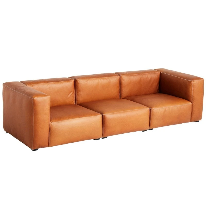 HAY Mags Soft 3-seater Sofa, Comb.1 High Arm, Sense 250 Leather 1 HAY Mags Soft 3-seater Sofa, Comb.1 High Arm, Sense 250 Leather