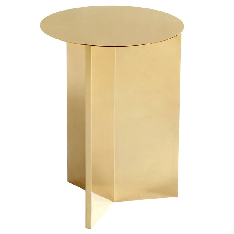 HAY Slit Table, 35 Cm, High, Brass 1 HAY Slit Table, 35 Cm, High, Brass