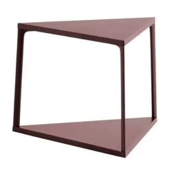 HAY Eiffel Side Table 52 X 52 Cm, Triangle, Dark Brick