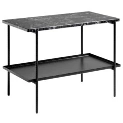HAY Rebar Side Table, 75 X 44 Cm, Black - Black Marble