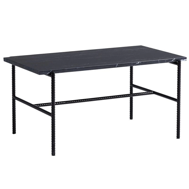 HAY Rebar Coffee Table, 80 X 49 Cm, Black - Black Marble 1 HAY Rebar Coffee Table, 80 X 49 Cm, Black - Black Marble