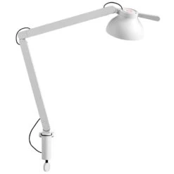 HAY PC Table Lamp With Clamp, Double Arm, Grey