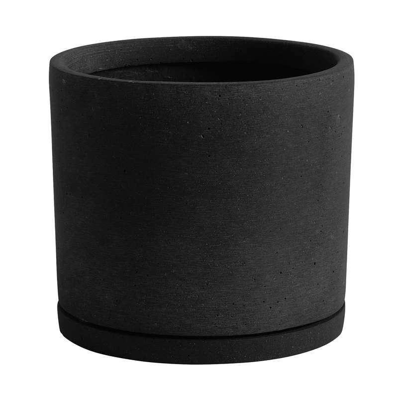 HAY Plant Pot With Saucer, XXL, Black 1 HAY Plant Pot With Saucer, XXL, Black