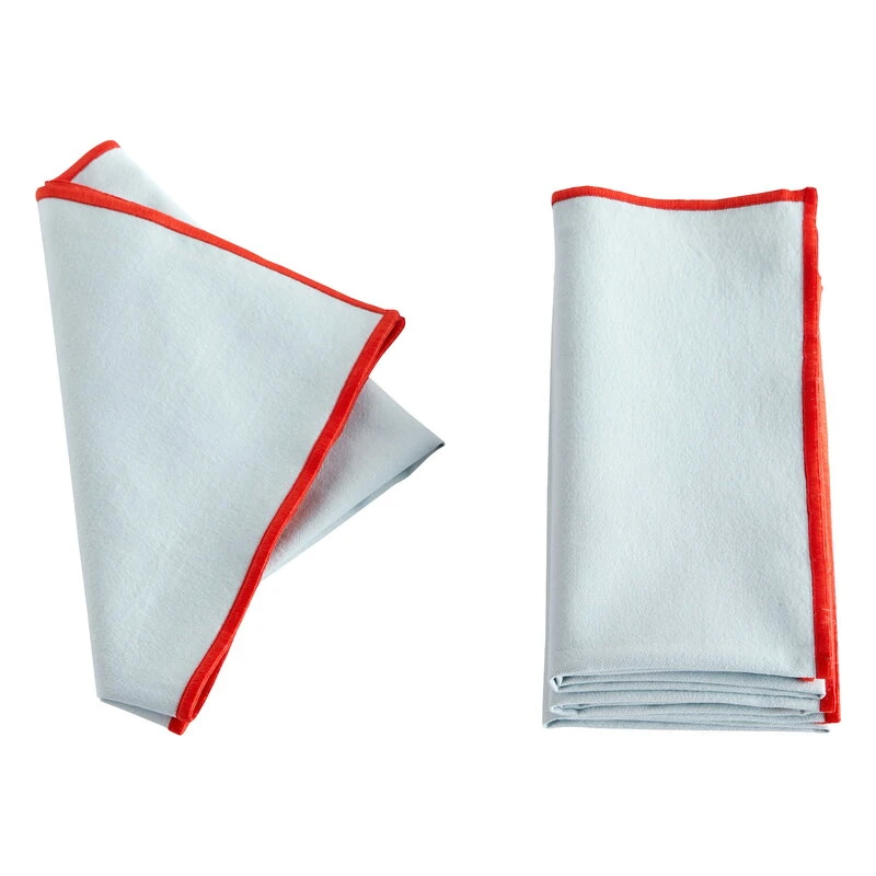 HAY Outline Napkins, Set Of 4, Light Blue 1 HAY Outline Napkins, Set Of 4, Light Blue
