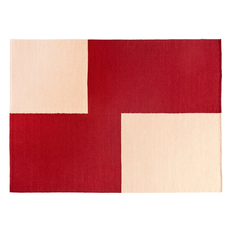 HAY Ethan Cook Flat Works Rug, 170 X 240 Cm, Red Offset 1 HAY Ethan Cook Flat Works Rug, 170 X 240 Cm, Red Offset
