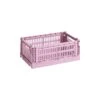 HAY Colour Crate, S, Recycled Plastic, Dusty Rose