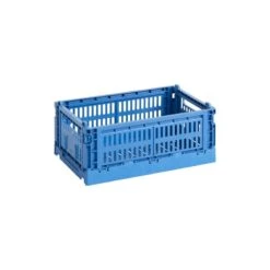 HAY Colour Crate, S, Recycled Plastic, Electric Blue