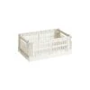 HAY Colour Crate, S, Recycled Plastic, Off-white