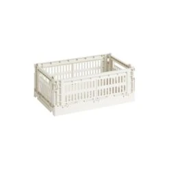 HAY Colour Crate, S, Recycled Plastic, Off-white